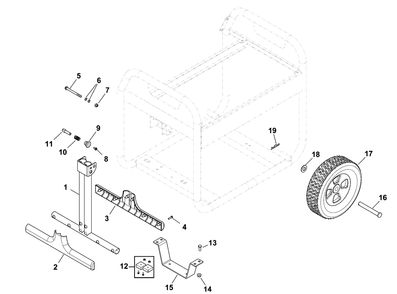 Part Location Diagram of 704198 Briggs and Stratton Support-leg